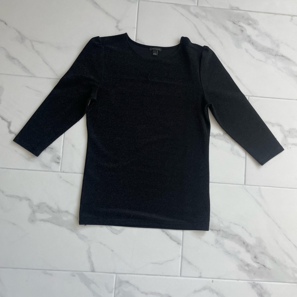 Ann Taylor, long sleeve blouse, sparkly, size small.
